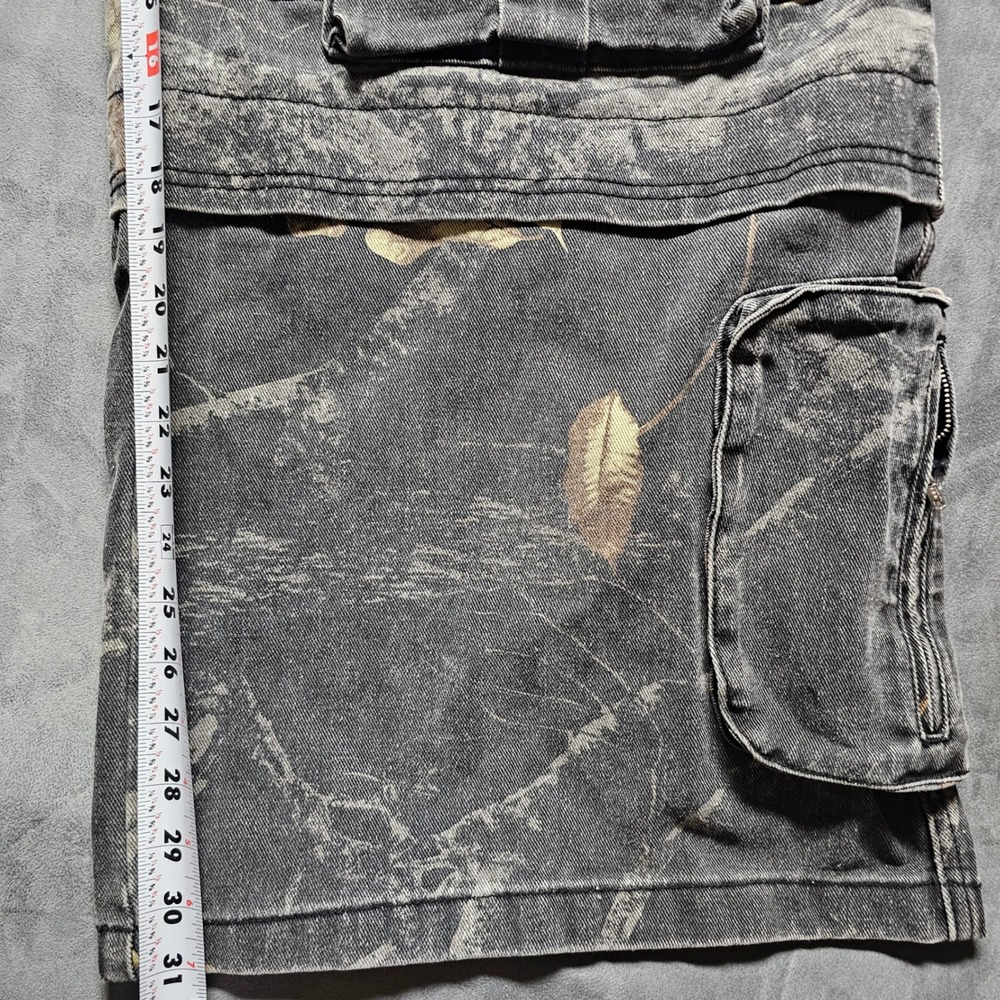 Akira Convertible Cargo Pants Grey Leaf Camo Wide Leg 100% Cotton 24JWHJ7779 XL - Picture 6 of 16